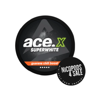 ACE X SUPER WHITE GUARANA CHILI BOOST NICOTINE POUCHES