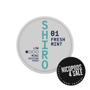 SHIRO #01 MILD MINT MINI NICOTINE POUCHES