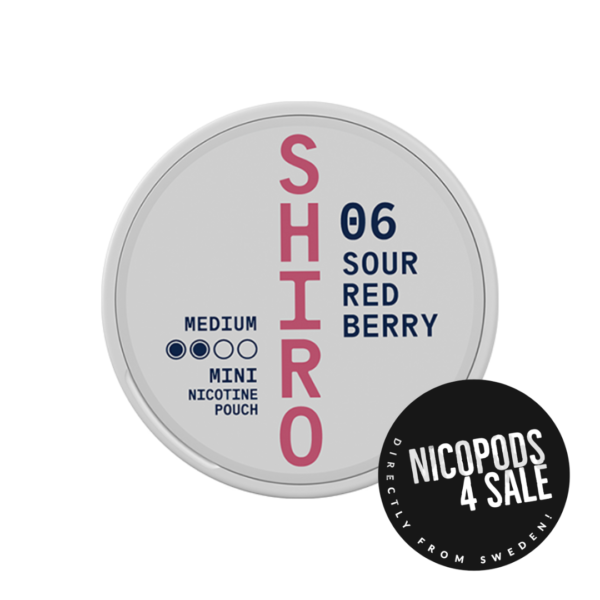 SHIRO #06 SOUR BERRY MINI NICOTINE POUCHES
