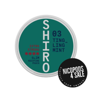 SHIRO #3 TINGLING MINT EXTRA STRONG SLIM NICOTINE POUCHES