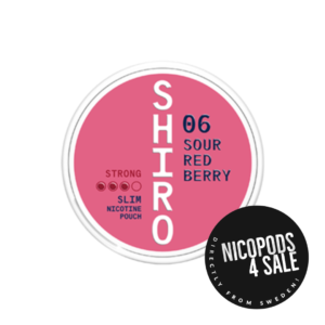 SHIRO #6 SOUR BERRY SLIM NICOTINE POUCHES