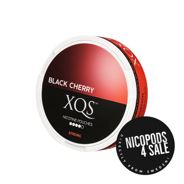 XQS BLACK CHERRY STRONG NICOTINE POUCHES