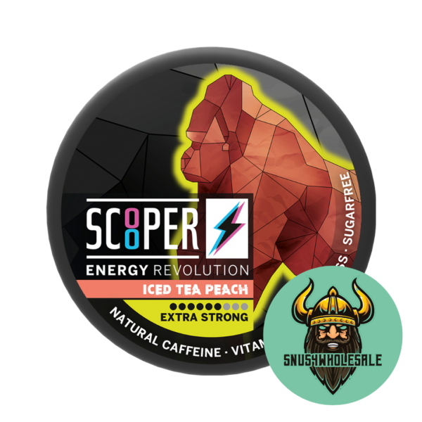 SCOOPER ENERGY ICED TEA PEACH EXTRA STRONG 80MG