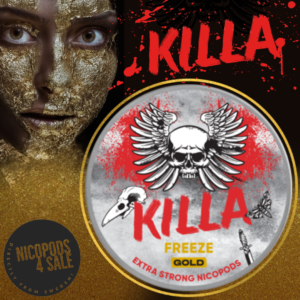 News from Killapods- KILLA Freeze Gold, a perfect sensation of luxury ice cooling mint and high quality nicotine pouches by NGP Empire 🎩