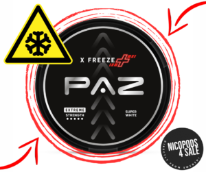 Super Freezing sensation with PAZ X Freeze Plus nicotine pouches 🧊🥶❄️