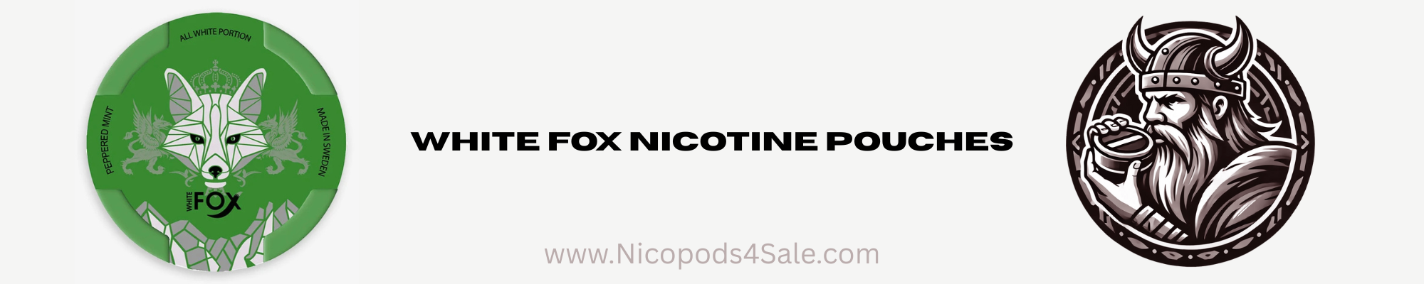 WHITE FOX nicopods, nicotine packets, snus, pouches, nicotine pouches, smokeless, nicotine sachets